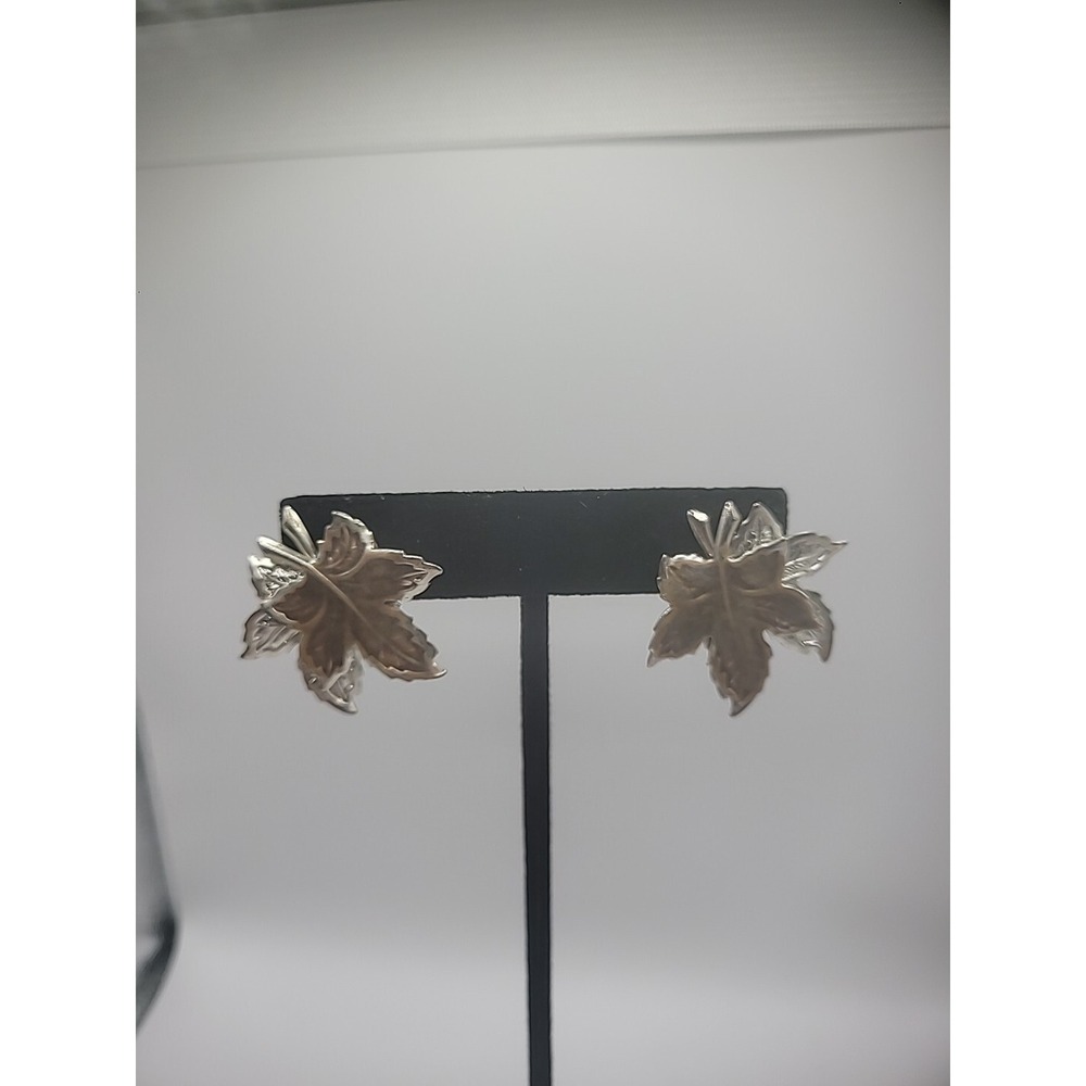 Vintage Earrings Pierced Stud Women Leaves Stacked Jewelry Costume